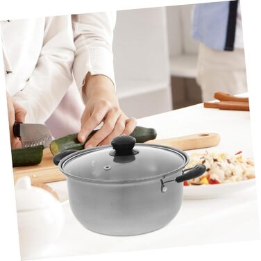Нержавіюча каструля для приготування супу з товстим дном та вставкою для приготування на пару, сумісна з газовими та електричними плитами