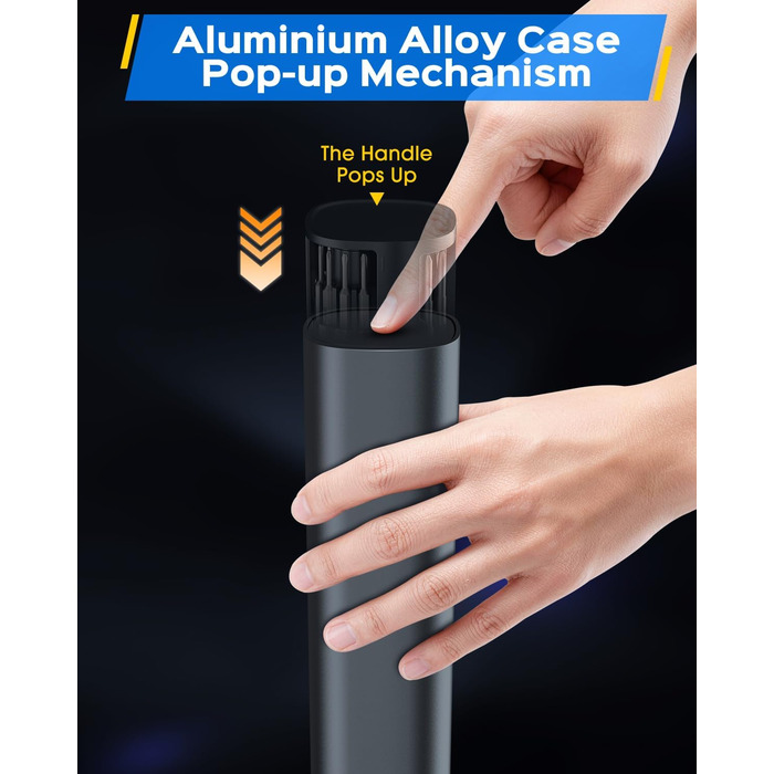 Набір мініатюрних електричних викруток 78 в 1 - прецизійний набір з магнітними Torx викрутками, LED дисплеєм та 5 рівнями крутного моменту для ноутбуків, окулярів, годинників, ПК