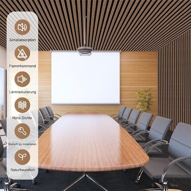 Акустичні 3D-панелі з дерева AKK-PANE (Горіх 4#), 240x60 см, 1.44м² — шумопоглинаючі стінові панелі для вітальні, кухні та офісу