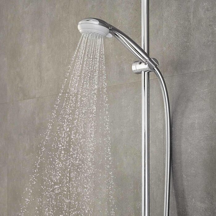 hansgrohe Crometta 85 - Showerhead, Hand Shower with Showerhead, Showerhead with Anti-Limescale Function, Chrome, 28563000 (2 Spray Patterns)