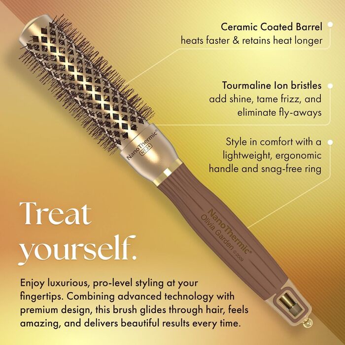 Щітка для волос Olivia Garden Nano Thermic Ceramic Ion, 5.7 см