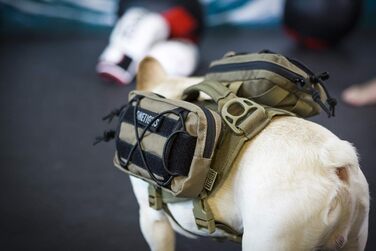 OneTigris EDC-сумка для корму для собак, MOLLE-сумка, підходить для собачого спорядження та тренувань (2 шт., коричнева)