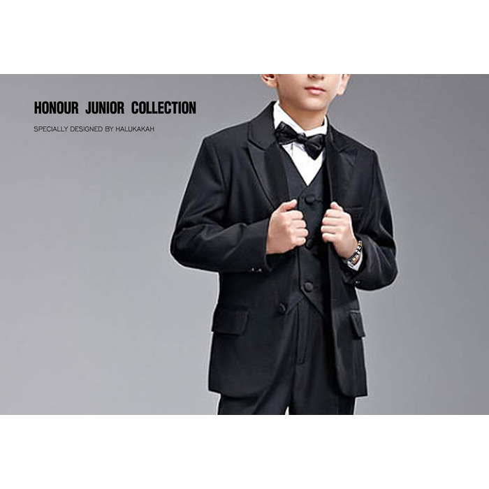 Браслет дитячий Halukakah Ehre Junior для хлопчиків зі шкіри чорного бика, з магнітним застежкою, покритий золотом/платиною, з титановими перлинами (6-12 років, 18-19.5 см)