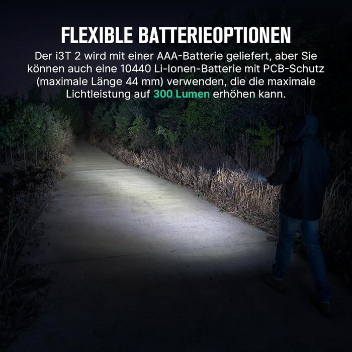 OLIGHT I3T 2 Mini Flashlight, 200 Lumens Compact Bright Light with Dual-Sided Pocket Clip, 2 Light Modes AAA Battery Lamp with Tail Cap Switch for Camping, Outdoor Activities, and Hiking
