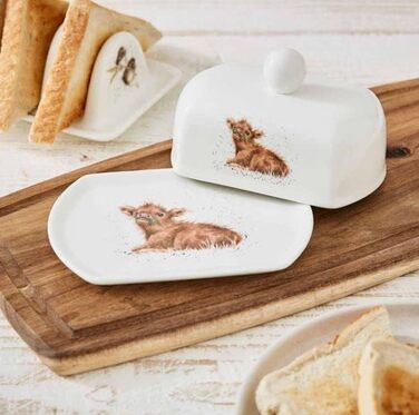 Wrendale Covered Butter Dish (Calf), 16 x 11 x 8 cm