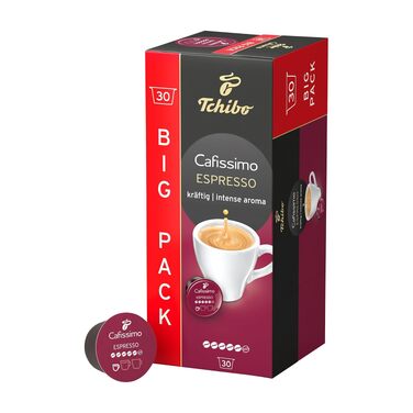 Кавові капсули Tchibo Cafissimo Espresso kräftig, інтенсивний смак, 120 шт (4х30), еко-сертифіковані