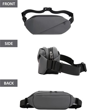 Поясна сумка чоловіча/жіноча велика, з PU шкіри, водонепроникна, для спорту, подорожей, бігу, піших прогулянок, захист від крадіжки, елегантна, темно-зелена