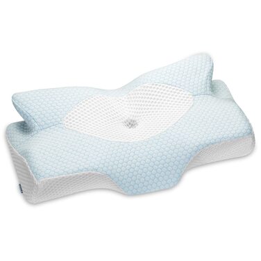 Ергономічна подушка з ефектом пам'яті Elviros для шиї та плечей, ортопедична подушка для сну на боці від болю в шиї, 64 x 38 см