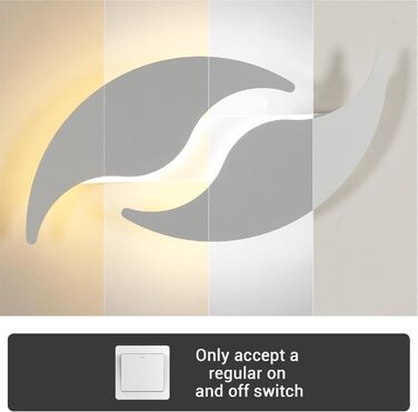 LED настінний світильник Dorlink для дому: спальня, вітальня, коридор, сходи. Art Deco, 12W, тепле світло, 3 кольори, регулювання яскравості