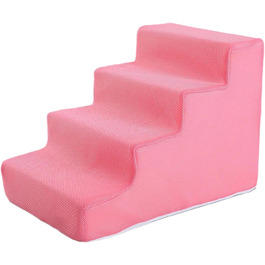 Сходинки для тварин Sharplace з 4 сходинок, рожеві: безпечні та зручні для собак та котів