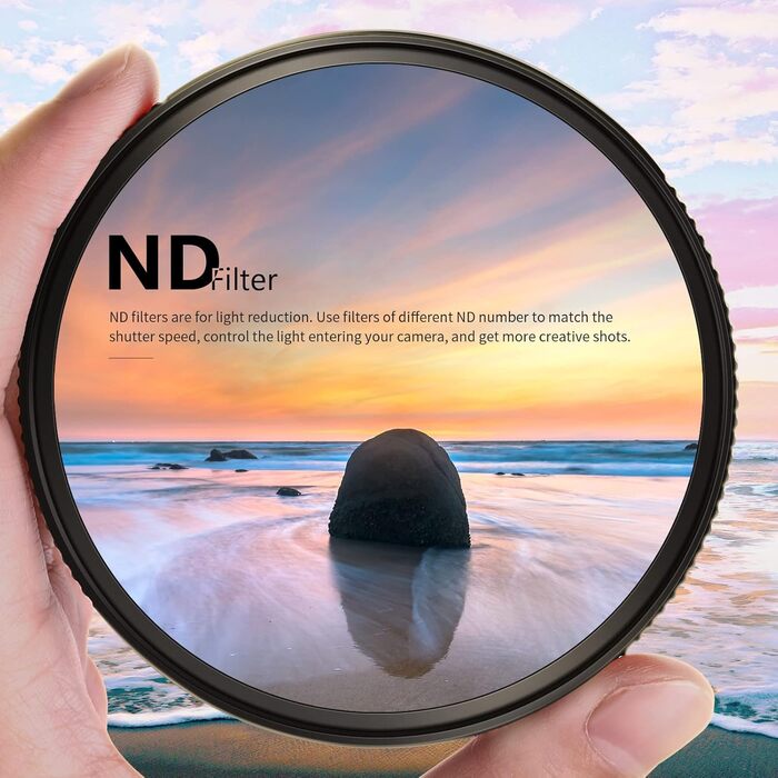 Фільтр ND1000 NEEWER 58mm - нейтральний, з нанопокриттям, HD скло, 10 ступенів