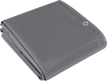 WOLTU Waterproof Cover Sheet with Grommets, Fabric Tarpaulin 500g/m² Waterproof & Tear-Resistant | Premium PVC Tarpaulin Universal Cover for Truck, Pool, Camping, Wood Garden Furniture (Dark Grey, 2x3m)
