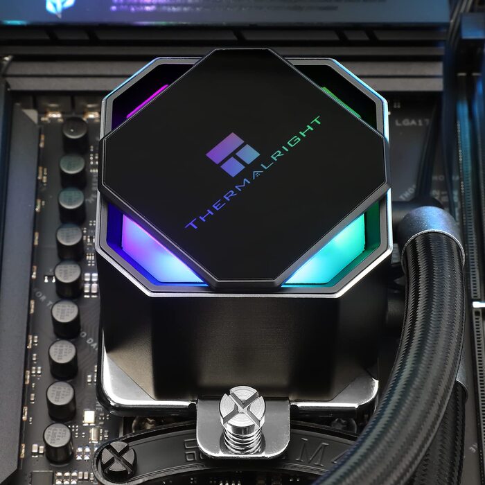 Система рідинного охолодження процесора Thermalright Frozen Prism 360 White ARGB, 360мм, 3 PWM вентилятори, для Intel LGA1700/1851, AMD AM4/AM5, Білий