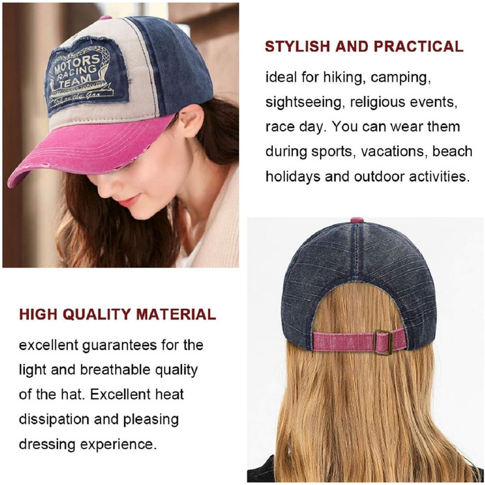 Кепка бейсболка Tuopuda Retro Vintage з регулюванням, унісекс, для літа