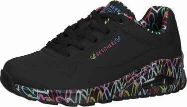 Дитячі кросівки Skechers 155506, чорний колір, підошва Durabuck, вставки з кольорової сітки
