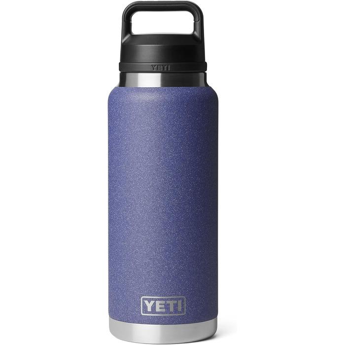 Термофляга YETI Rambler 1Л (1000 мл) з нержавіючої сталі з герметичною кришкою Chug Cap для гарячих та холодних напоїв, колір Charcoal