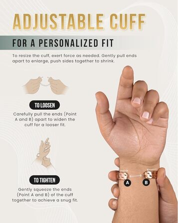 Куперне браслет MagnetRX® для чоловіків та жінок - регульований, з чистого міді