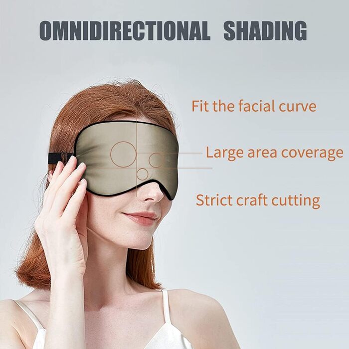 Набір 2 шт. Шовкові маски для сну OLESILK з регулюванням, 100% шовк тутового дерева, для жінок та чоловіків, унісекс, для дому та подорожей (Чорний + Тауп)