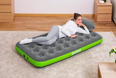 Надувний матрац Bestway Roll & Relax Twin 188x99x22 см, сірий, для відпочинку