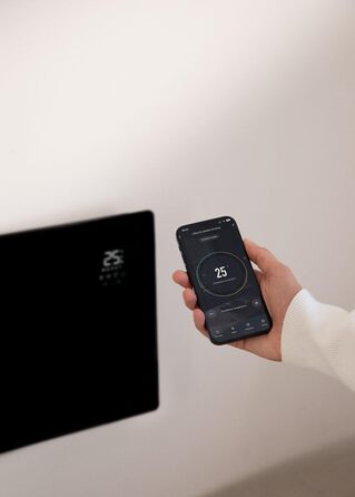 Електричний конвектор CREATE/WARM Crystal 2000W з WiFi, LED-touchscreen, 2 режими (2500W), чорний