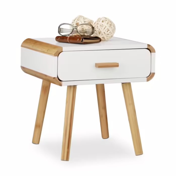 Relaxdays Nightstand with Drawer