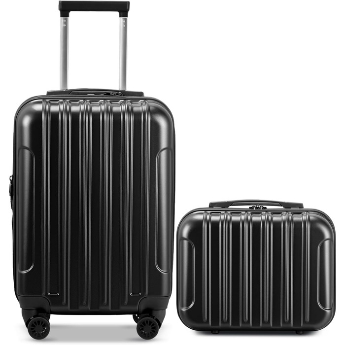 Набір валіз LEADZM 3 шт. з колесами, великий, жорсткий, ABS+PC, телескопічна ручка, ручна поклажа (М'ятний)