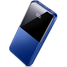 Портативний зарядний Power Bank 10000mAh, 22.5W, PD USB-C, для iPhone, Samsung та інших. Чорний/Синій