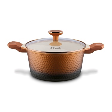 Набір алюмінієвих каструль Starke Pro Texture Copper, 10 предметів
