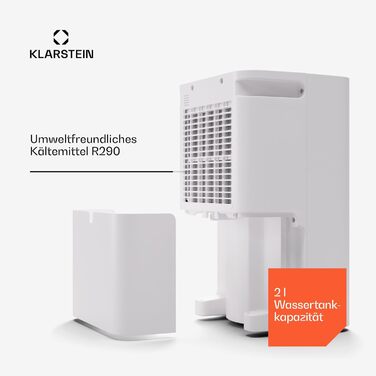 Зволожувач повітря Klarstein CircleDry 12L Smart з Wi-Fi, тихий (38dB), таймер 24г, безперервна злив, контроль вологості, для приміщень до 24м², білий