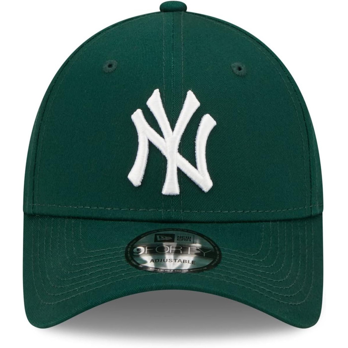 Кепка New Era 9Forty Yankees Essential - бейсболка з вигнутим козирком, MLB, чоловіча, металева застібка, Forest Green