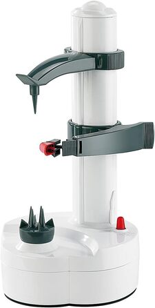 Rosenstein & Söhne Electric Peeler: Electric Fruit and Vegetable Peeler, Stainless Steel Blade (Apple Peeler, Potato Peeler, Automatic)