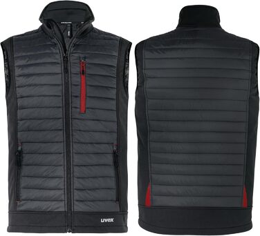 Жилет робочий Uvex tune-up Hybrid для чоловіків - степна, міцна, для активного відпочинку, темно-синій (XXL, чорний/червоний)