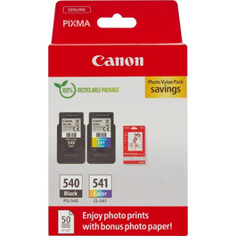 Комплект оригінальних картриджів Canon PG-540 та CL-541 FINE з фотопапером, нова упаковка 2024