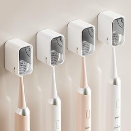 Настінний тримач для зубних щіток - 4 шт сірого кольору, для ванної кімнати