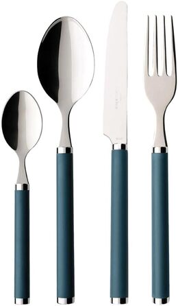 Villeroy & Boch Play Green Garden Tableware Set, for up to 6 people, 24-piece, Stainless Steel, Green Plastic Handle