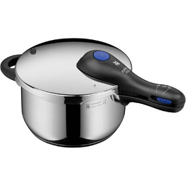 Швидковарка WMF Perfect Plus One Pot Induktion 4.5л з нержавіючої сталі, для приготування на пару, з термозахистом, великим сигналом, 2 рівнями нагріву, знімним ручками кришки та регулятором нагріву однією рукою