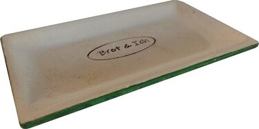 Bread loaf pan ceramic, bread baking mold for 500g bread and up to 750g bread, made with clay from Germany, produced in Bavaria. Bread recipes online, bread baking mold.