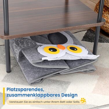 Кігтеточка-будиночок для котів Dripex з 2 поверхів, філц, з подушкою, 30 x 35 x 35 см (Сова)