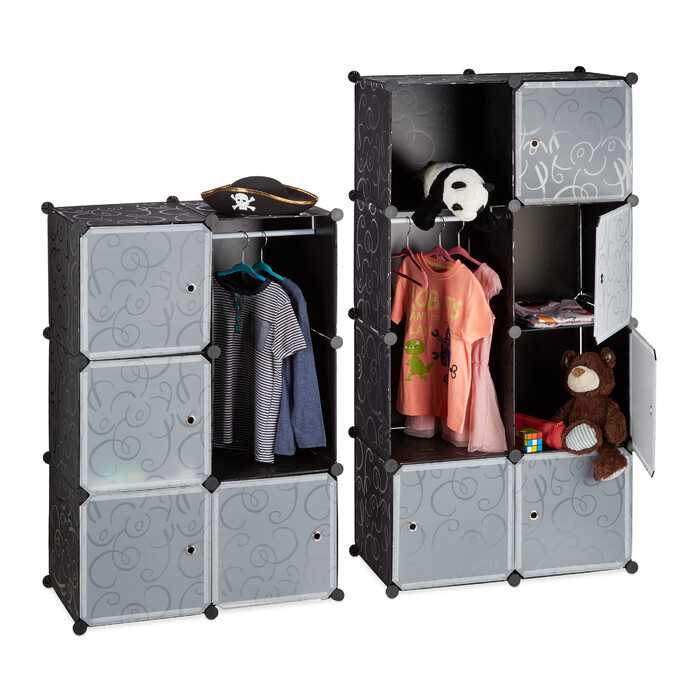 Relaxdays Clothes Cabinet Modular System with 12 Compartments