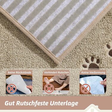 BEQHAUSE Non-Slip Stair Treads - 15 Piece Set, Washable Carpet for Stairs - Safe for Kids, Seniors & Pets, 22x70cm, 100% Polyester with TPE Backing