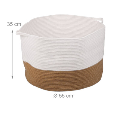 Relaxdays Cotton Storage Basket