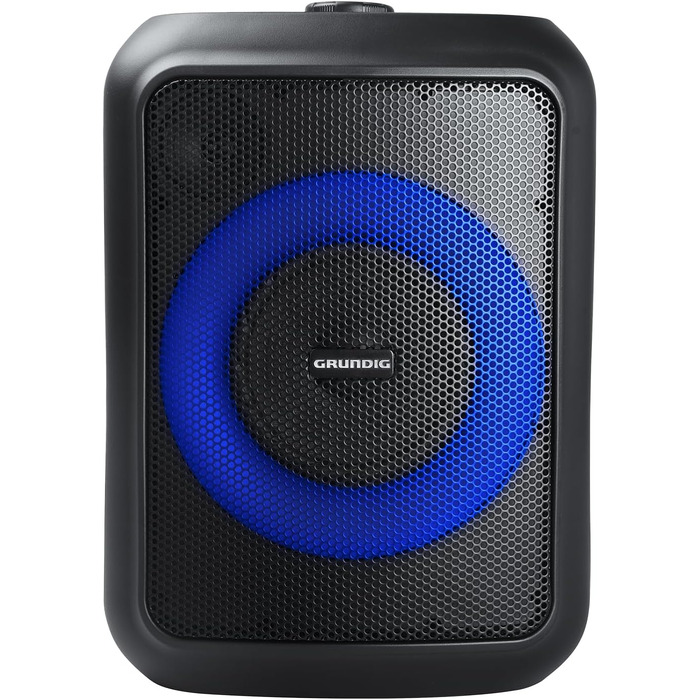 Портативна Bluetooth колонка Grundig GBT Black з басами, 20 Вт RMS, Powerbank, водонепроникна, до 20 метрів, 20 годин роботи, PartyHit 90 Вт