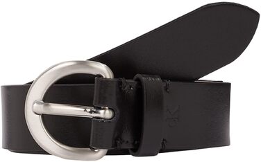 Жіночий шкіряний ремінь Calvin Klein Classic з класичною пряжкою, чорний (95 см)