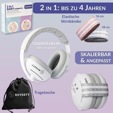 Наголовники для захисту вух дитини - зручні навушники для дітей, шумопоглинання, ідеально для повсякденного використання