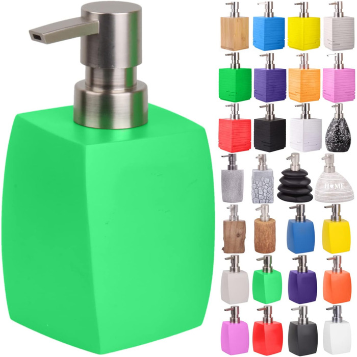 Дозатор для мила | Широкий вибір стильних дозаторів для мила | Сучасний дизайн | Чудовий акцент для будь-якої ванної кімнати (Wave Green)