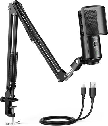 Мікрофон FIFINE T669PRO1: Комплект з кріпленням на штатив, для запису вокалу, подкастів та стрімінгу
