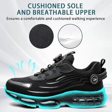 Черевики робочі чоловічі та жіночі S3 Explorer 3.0. Легкі, дихаючі, зі сталевим підноском. Розмір 48 EU, колір чорний