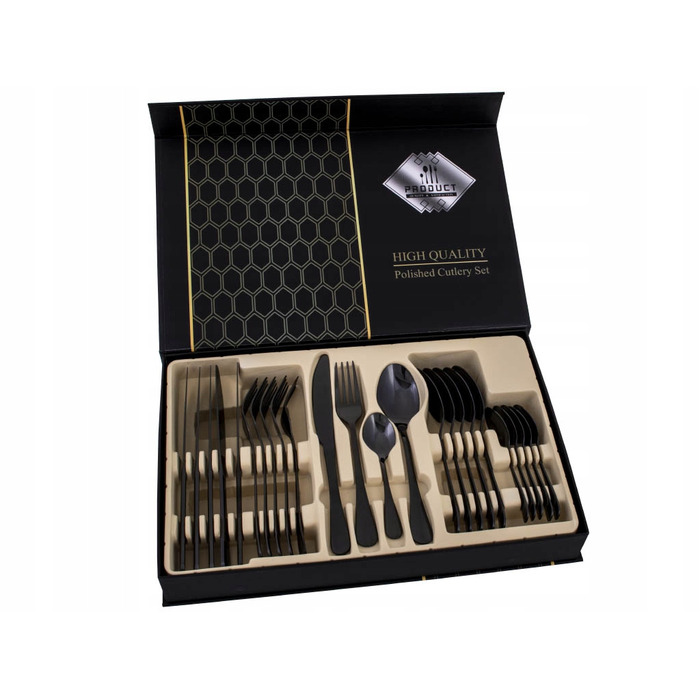Набір столових приборів Martimar High Quality Black, 24 предмети