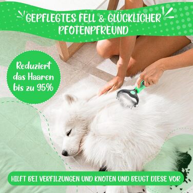 Щітка для вичісування підшерстя собак та котів - щітка для вичісування підшерстя, підшерсткова щітка, гребінець для собак та котів, для довгошерстих тварин, розмір M-L