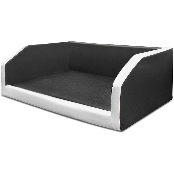 Преміум лежанка для собак Mayaadi-Home - 100 x 70 x 38 см | Лежанка для собак в авто | Лежанка в багажник з захисним покривалом | Чорно-біла, розмір M (100x70x38 см)